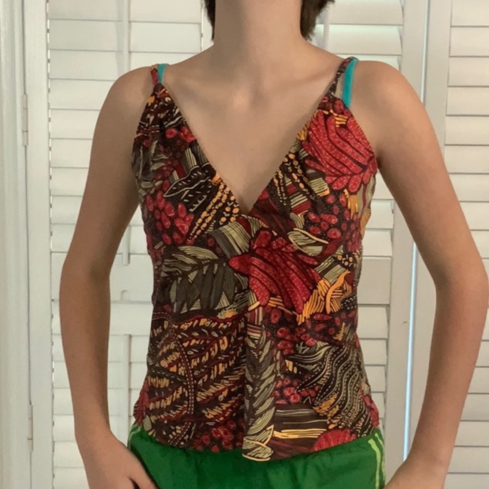 Simon Chang V Neck Tank Top Size 14